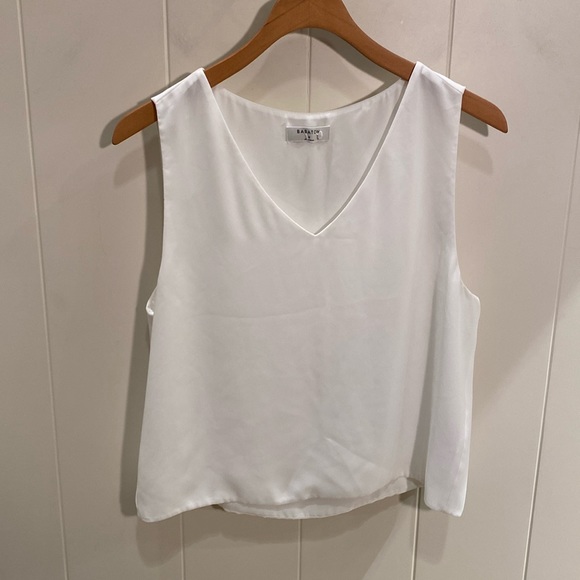 Babaton Tops - Babaton, white v-neck tank top